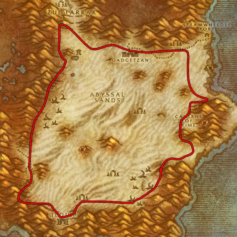 tanaris mithril ore farming route