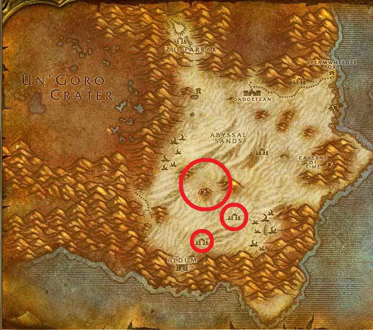 Tanaris dunemaul ogres mageweave map