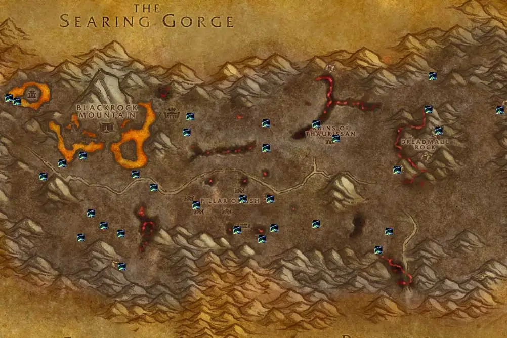 Burning Steppes Black Lotus locations