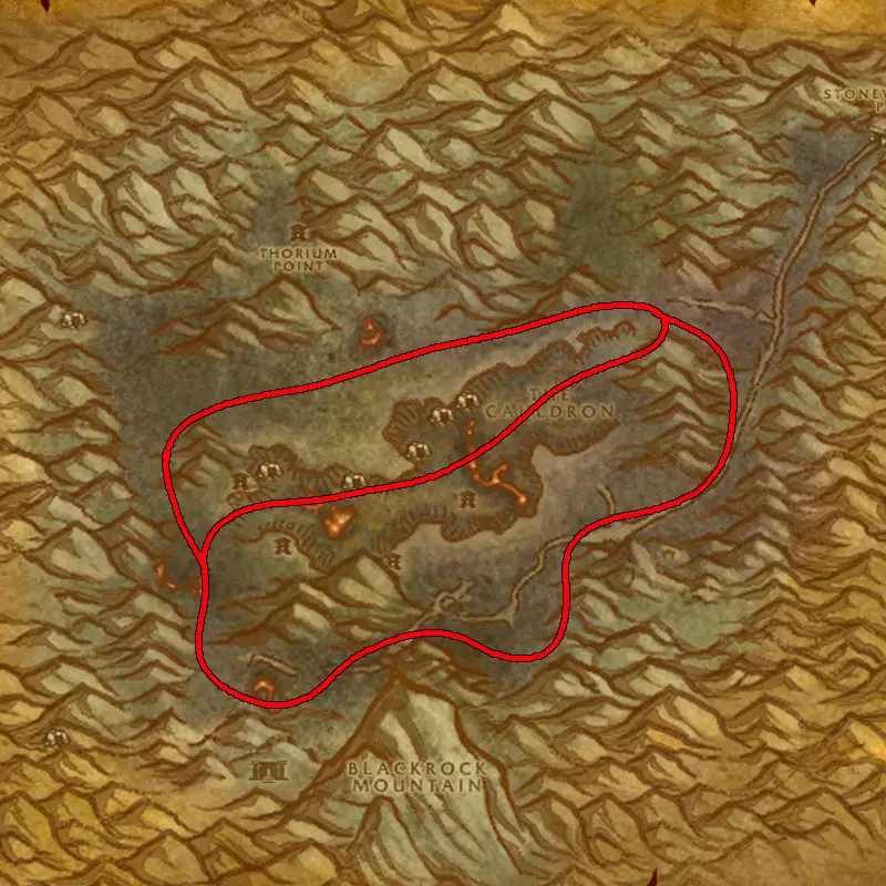 searing gorge dark iron route