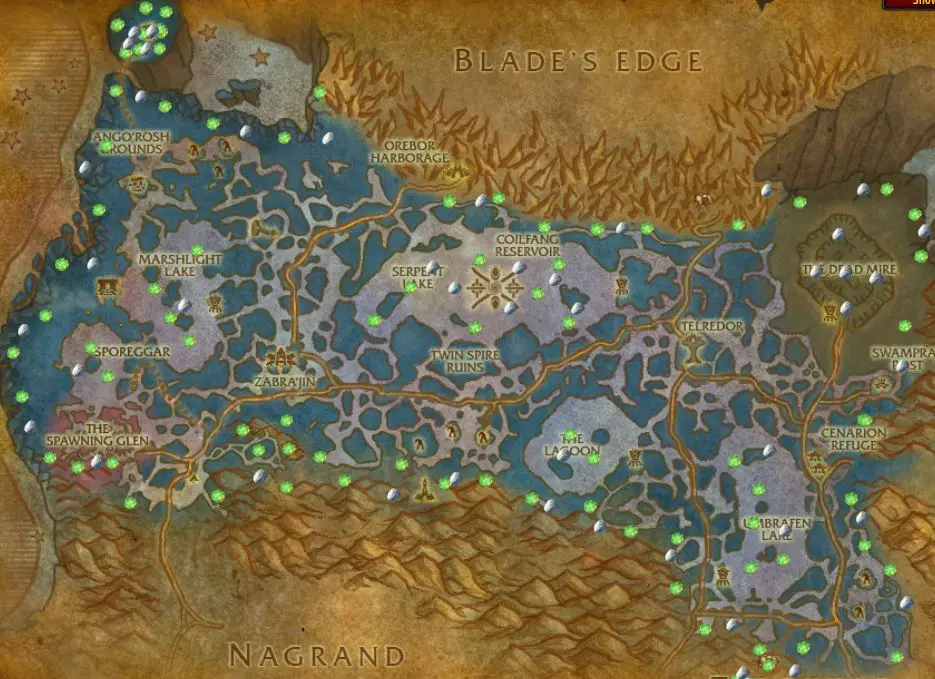 TBC Zangarmarsh Mining Guide