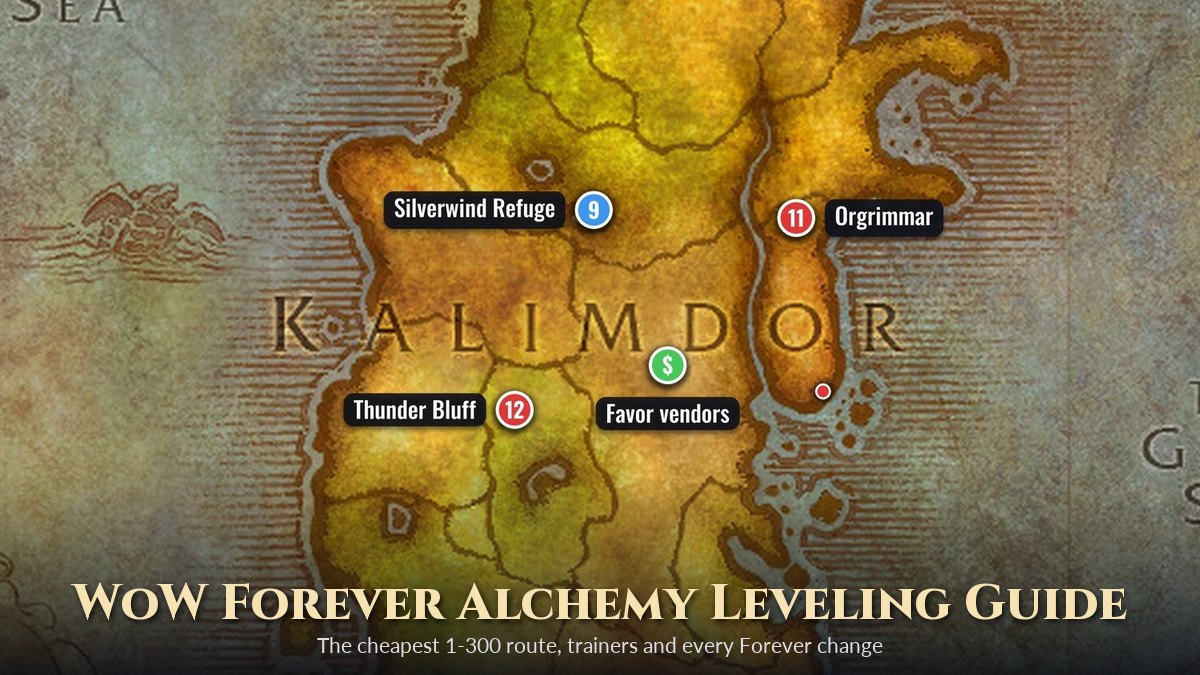 WoW Forever Alchemy Leveling Guide 1-300: Cheapest Route, Trainers and Shopping List